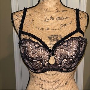 Adore Me push up cage black  Lace Bra 36DD